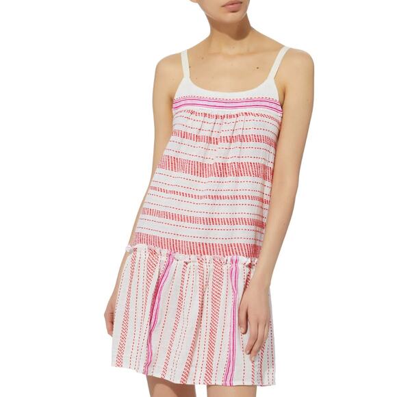 LEMLEM Tiki Layer Mini Dress in Pink & White Size XS X-Small - Picture 1 of 7